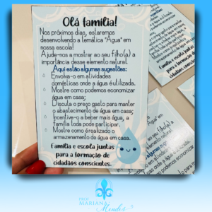 RECADO PARA FAMÍLIA - TRABALHANDO O TEMA ÁGUA