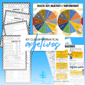 Língua Portuguesa - KIT CLASSE GRAMATICAL ADJETIVOS