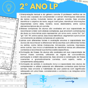 AVALIAÇÕES 2º BIMESTRE/UNIDADE - LP E MA 2º ANO