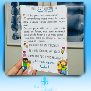 Recadinho afetivo - Oba, o 2º bimestre já começou!