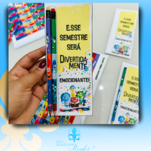 Cartão mimo Lápis ou caneta - Divertida Mente