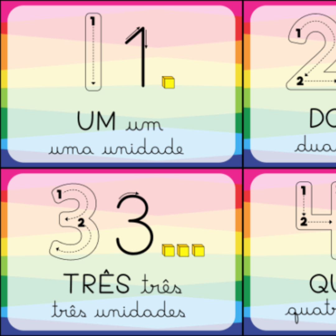 Volta às aulas - Recurso Fichas números e a representação material dourado