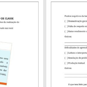Ficha de Acompanhamento – Conselho de Classe (Editável em Word)