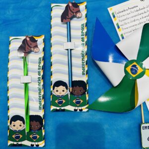 Independência do Brasil - Tag e ponteira para lápis ou caneta