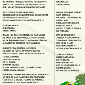 Independência do Brasil – Cartaz HINO NACIONAL BRASILEIRO