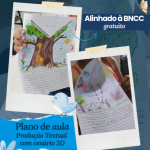 Atividade de Produção Textual com Cenário Dobrado 3D + Bingo da primavera