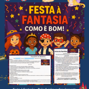 Kit Festa à Fantasia – Painel, Aviso e Planejamento Programação Dia das Crianças