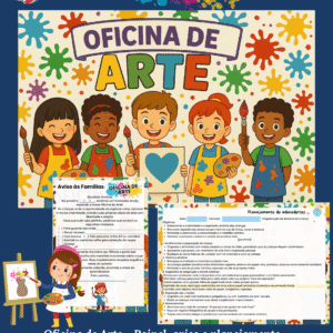 Kit Oficina de Arte – Painel, Aviso e Planejamento Programação Dia das Crianças