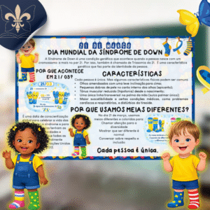 Dia Internacional da Síndrome de Down – Cartaz explicativo para conscientização