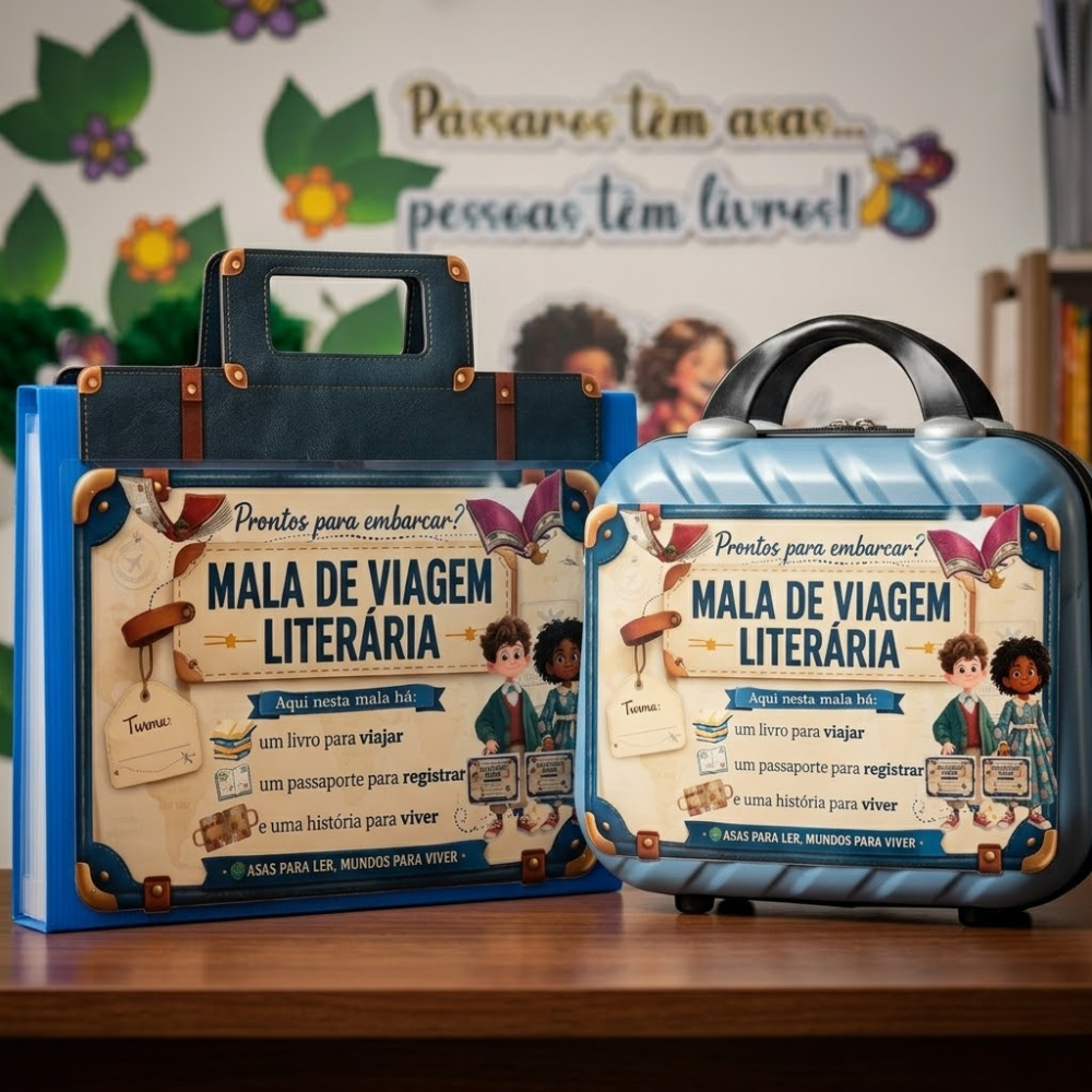 Projeto de Leitura e Produção T. - Mala de Viagem Literária Arte + Alça para Confecção