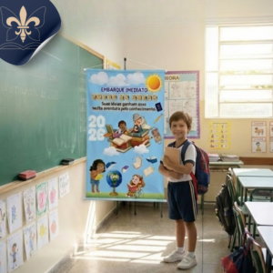Painel Volta às aulas Embarque imediato - Versão banner